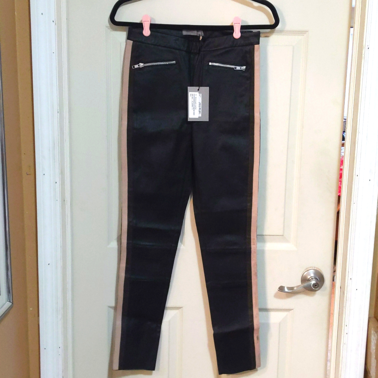 Nwt Liebeskind Motorcycle Leather Leggings Euro Size 36/ Equivalent To Us Size 6